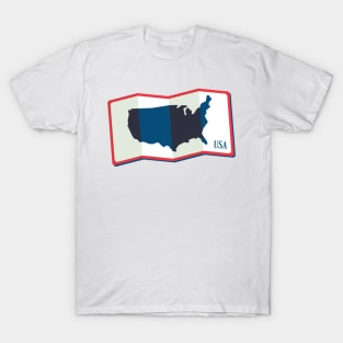 independence day USA map T-Shirt